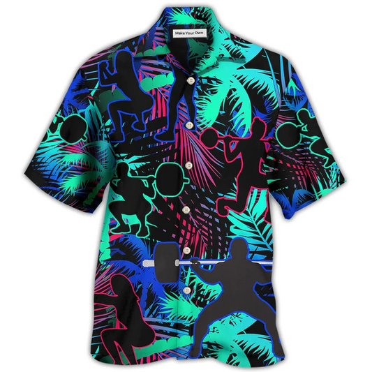 Tropical Squats Leaf Hawaiian Shirt Design Detail For Sunny Adventures And Casual Wear