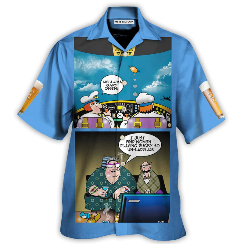 Colorful Cartoon Story Hawaiian Shirt For Island Vacations, Resort Wear, And Relaxed Seasonal Style