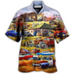 Classic Car Bless Hawaiian Shirt Design Detail For Beach Days And Holiday Travel