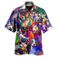 Cat Galaxy Back Hawaiian Shirt Pattern View For Relaxed Warm Weather Outfits