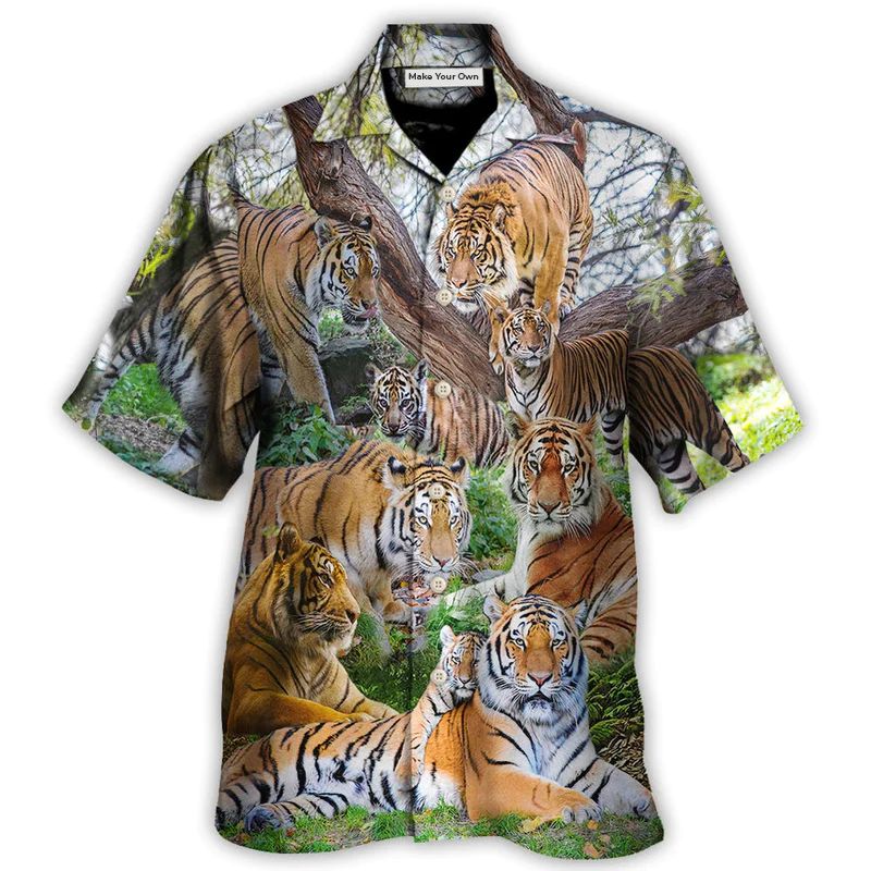 Tiger Faith Well Lamb Hawaiian Shirt Button Front Artwork For Outdoor Gatherings