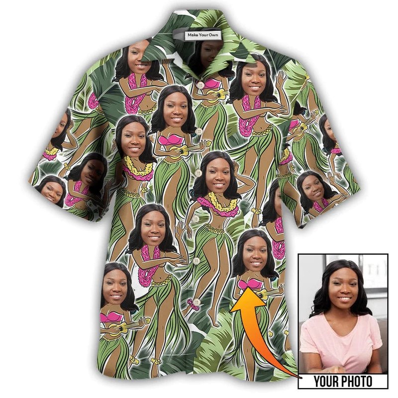 Funny Face Custom Photo Hawaiian Shirt For Summer Events And Casual Outdoor Wear