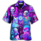 Purple Skull Psychic Face Future Hawaiian Shirt For Coastal Adventures And Warm Weather Wear