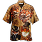 Magical Fox Old Hawaiian Shirt Artwork Detail For Tropical Trips And Casual Outings