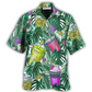 Tropical Boba Milk Tea Hawaiian Shirt For Vacation Parties Beach Outings And Relaxed Daily Wear
