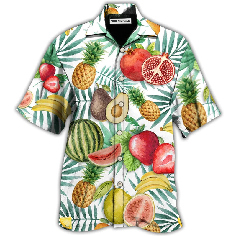 Tropical Fruit Hawaiian Shirt For Coastal Adventures Summer Events And Everyday Comfort
