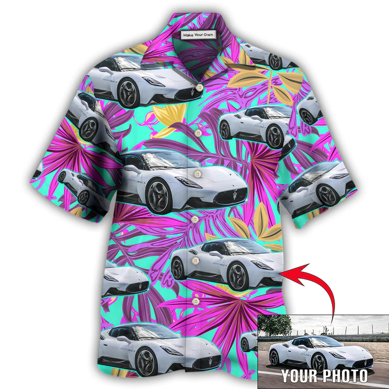 Car Various Custom Photo Hawaiian Shirt Design Detail For Beach Days And Holiday Travel