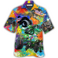 Colorful Watercolor Truck Monster Hawaiian Shirt Artwork View For Coastal Escapes And Resort Style