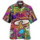 Bohemian Mushroom Hypnotizing Hawaiian Shirt Artwork View For Weekend Travel And Beach Style