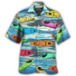 Kayaking Hawaiian Shirt Pattern View For Lightweight Everyday Style
