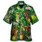 Tropical Dragon Cocktail Summer Hawaiian Shirt Pattern Detail For Summer Holidays And Outdoor Fun