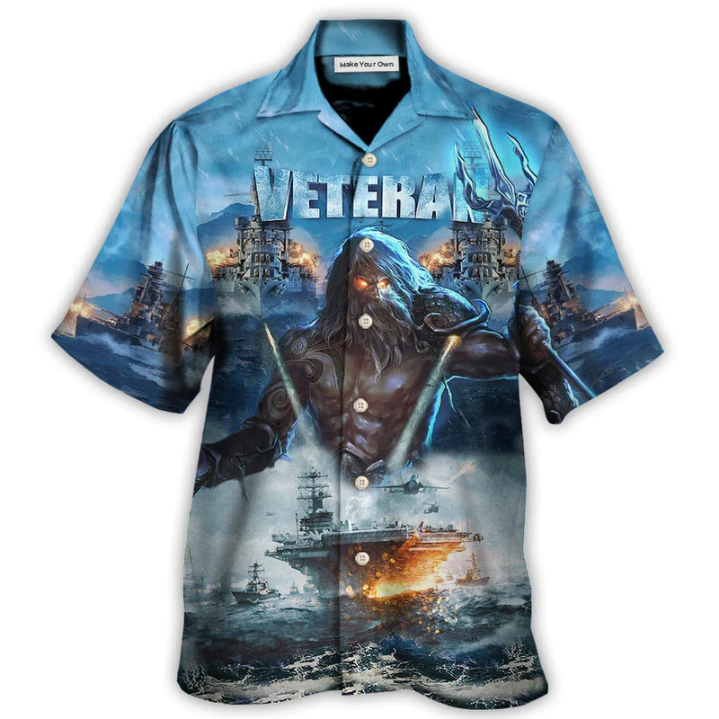 Veteran Ocean Fierce Hawaiian Shirt For Resort Getaways And Comfortable Summer Activities