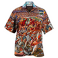Football American Strong Power Hawaiian Shirt Artwork Detail For Tropical Trips And Casual Outings