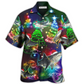 Shark Christmas Tree Hawaiian Shirt For Coastal Adventures And Warm Weather Wear