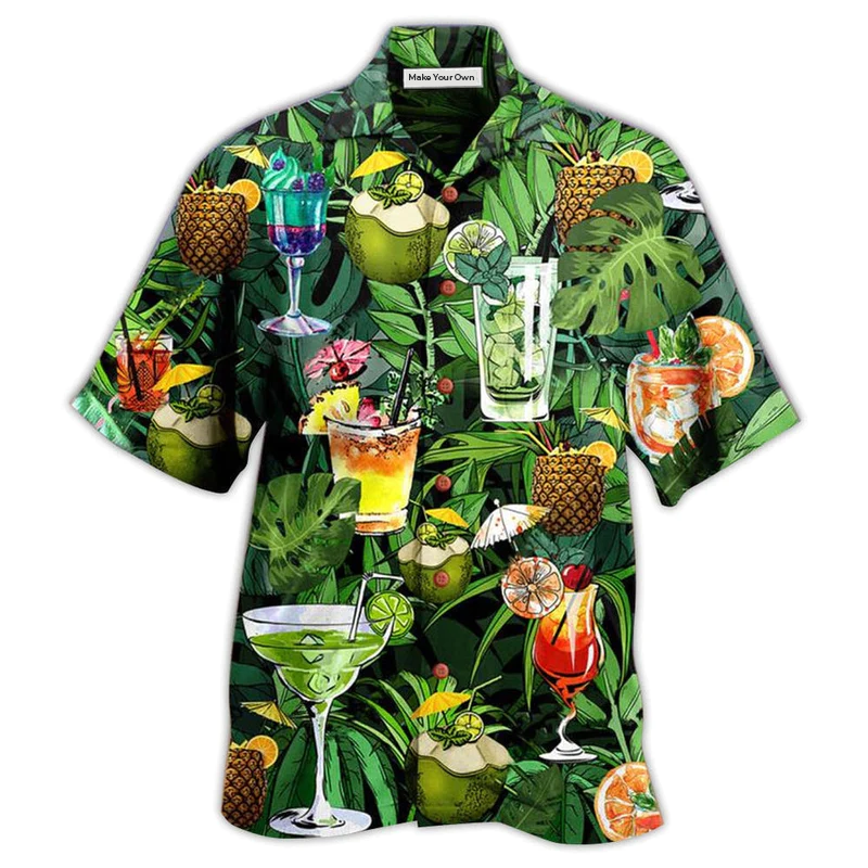 Fruit Cocktail Summer Hawaiian Shirt Artwork View For Coastal Escapes And Resort Style