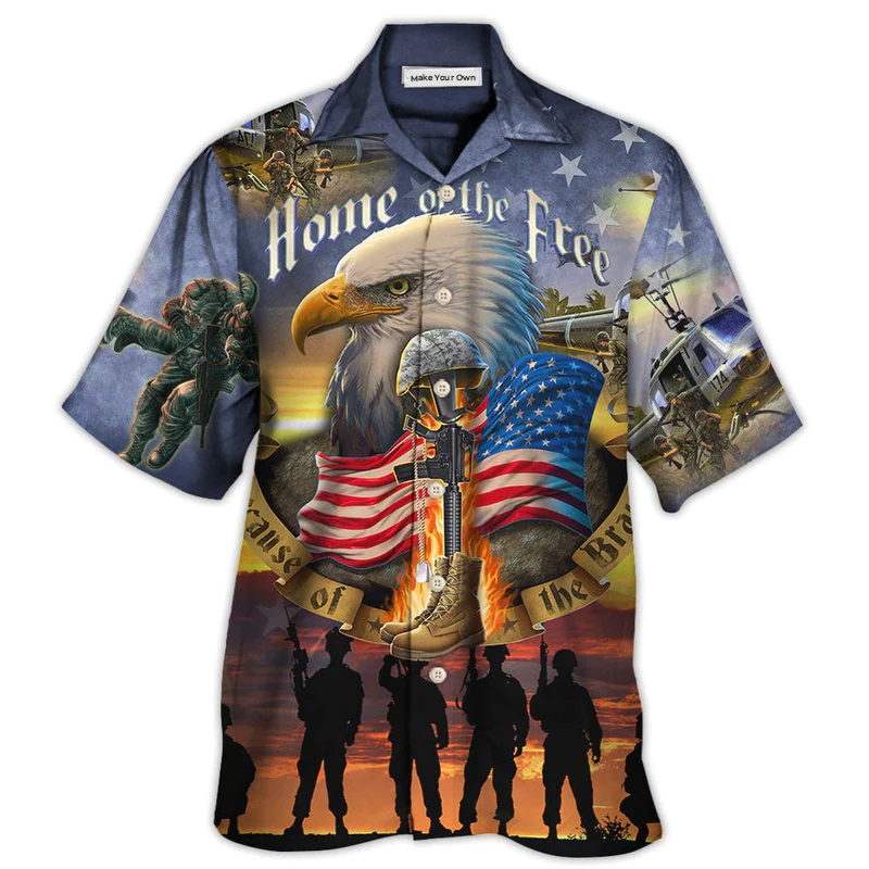 Eagle Veteran Remember Days Hawaiian Shirt Artwork Detail For Resort Trips And Outdoor Activities