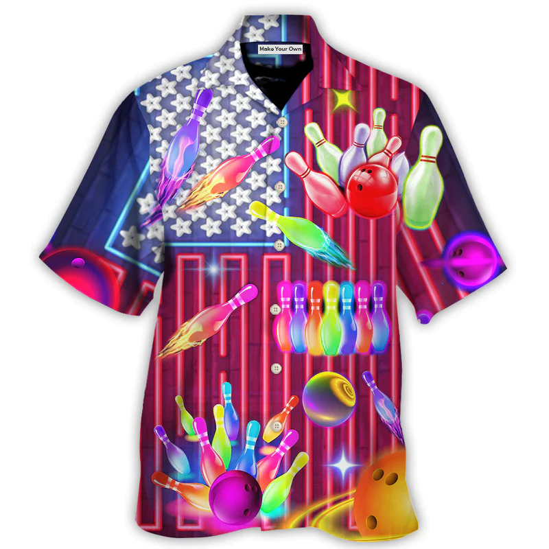 Bowling Independence Day Stunning Hawaiian Shirt For Warm Weather Outings, Beach Days, And Relaxed Tropical Style