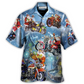 Happy Christmas Santa Driving Holidays Hawaiian Shirt For Resort Getaways And Comfortable Summer Activities
