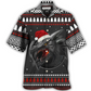Black Red Dragon Christmas Hawaiian Shirt Pattern View For Relaxed Warm Weather Outfits