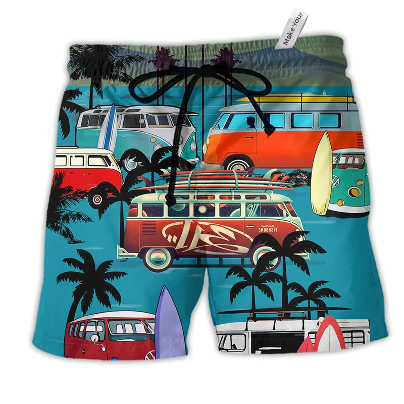 Camping Van Life Van Beach Shorts For Summer Vacations And Thoughtful Gift Giving