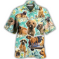 Floral Dog Hawaiian Shirt For Resort Getaways And Comfortable Summer Activities