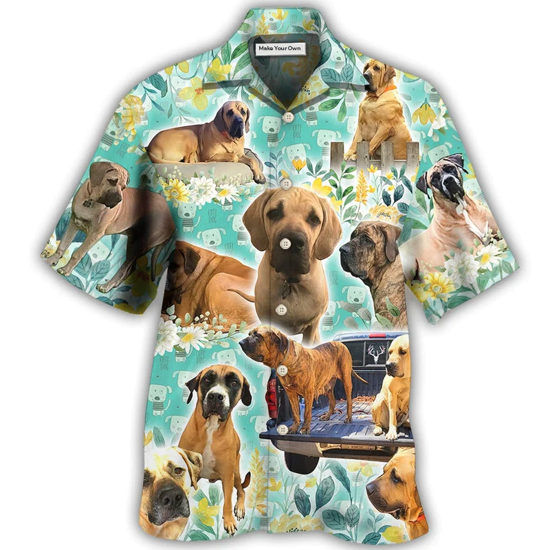 Floral Dog Hawaiian Shirt For Resort Getaways And Comfortable Summer Activities