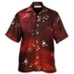 Dark Red Music Musical Notes Blurry Lights Hawaiian Shirt Design View For Casual Summer Styling