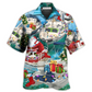 Christmas Pontoon Boat Hawaiian Shirt For Tropical Travel Beach Gatherings And Comfortable Wear
