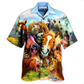 Horse Laughing Beautiful Hawaiian Shirt Design View For Casual Summer Styling