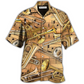 Music Trombone Notes Hawaiian Shirt Artwork Detail For Tropical Trips And Casual Outings