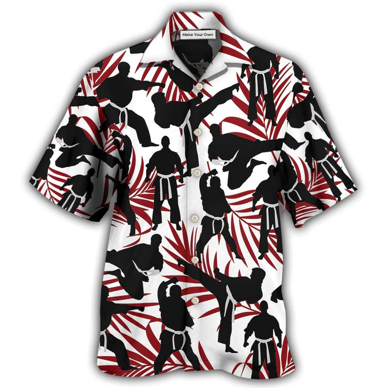 Tropical Karate Hawaiian Shirt For Tropical Escapes Resort Wear And Outdoor Celebrations