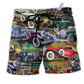 Car Home Is Where You Park Hawaiian Print Beach Shorts For Racing Fans And Beach Days