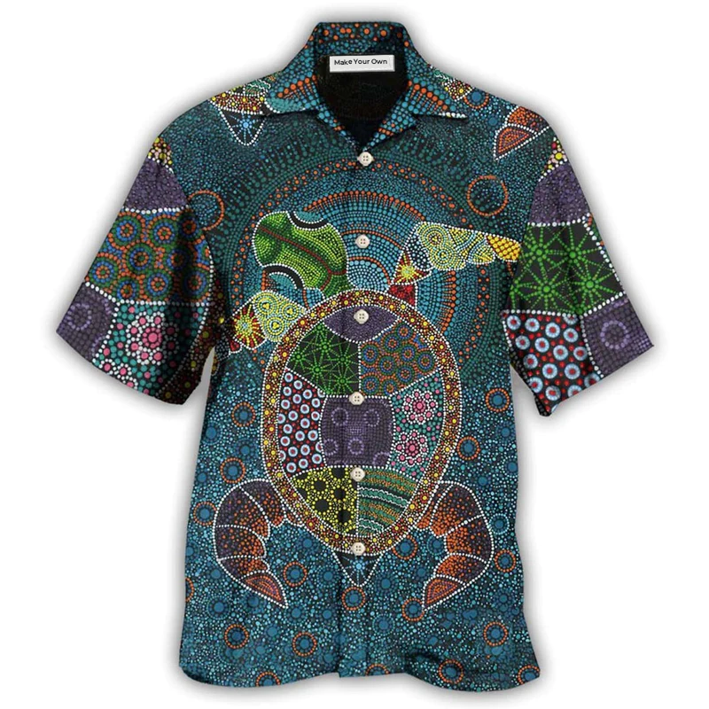 Turtle Hawaiian Shirt For Summer Vacation And Beach Travel