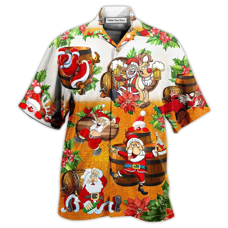 Christmas Beer Dear Santa Heres Hawaiian Shirt Design Detail For Beach Days And Holiday Travel