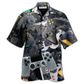 Retro Gaming Hawaiian Shirt For Tropical Getaways Outdoor Fun And Everyday Wear