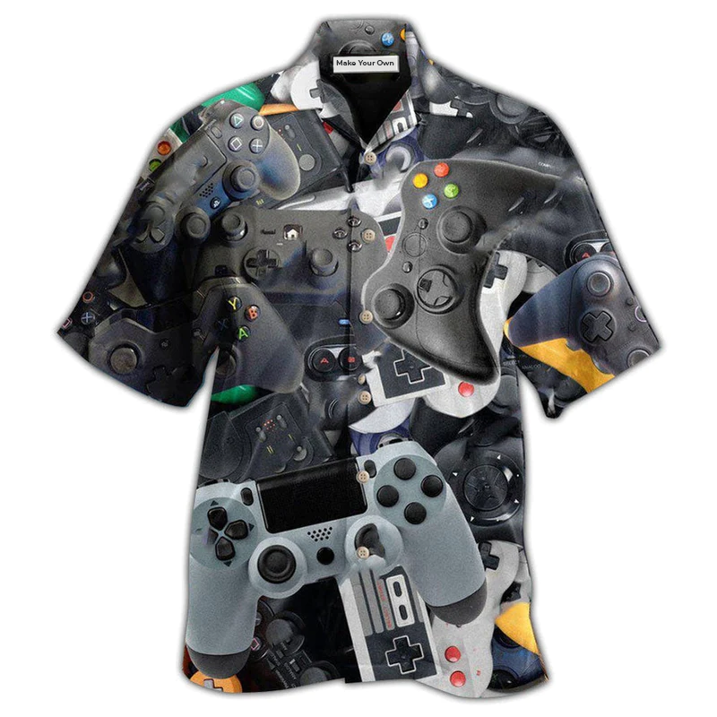 Retro Gaming Hawaiian Shirt For Tropical Getaways Outdoor Fun And Everyday Wear