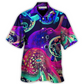 Neon Octopus Sea Hawaiian Shirt For Resort Getaways And Comfortable Summer Activities