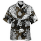 Dragon Flying Skull Gothic Hawaiian Shirt Pattern Detail For Summer Holidays And Outdoor Fun