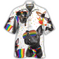 Rainbow Pride French Bulldog Hawaiian Shirt For Summer Vacation And Beach Travel