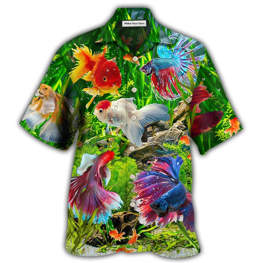 Fish Aquarium Algae Freshwater Hawaiian Shirt For Coastal Adventures And Warm Weather Wear