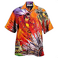 Bohemian Red American Amazing Fire Hawaiian Shirt Artwork View For Coastal Escapes And Resort Style