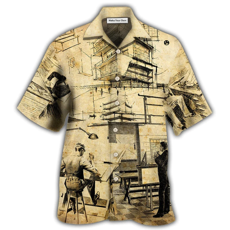 Architect Day Hawaiian Shirt Design View For Resort Travel And Thoughtful Gifting