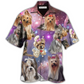 Mystical Yorkshire Terrier Galaxy Hawaiian Shirt Design View For Casual Summer Styling