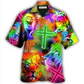 Lion Faith Hawaiian Shirt Artwork View For Weekend Travel And Beach Style