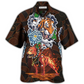 Dog Pitbull Dogs Tigers Hawaiian Shirt Design Detail For Sunny Adventures And Casual Wear