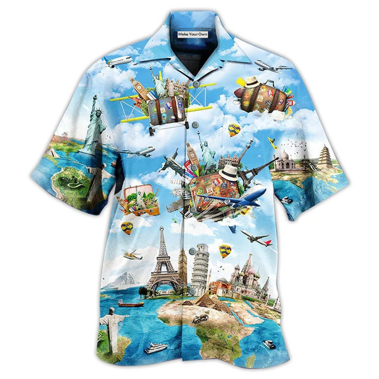 Airplane Travel Whole Hawaiian Shirt For Warm Weather Adventures And Everyday Comfort