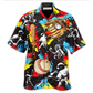 Artistic Ice Hockey Hawaiian Shirt For Tropical Holiday Resort Parties And Everyday Style