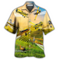 Crop Duster Plane Hawaiian Shirt For Tropical Parties Vacation Travel And Casual Summer Style