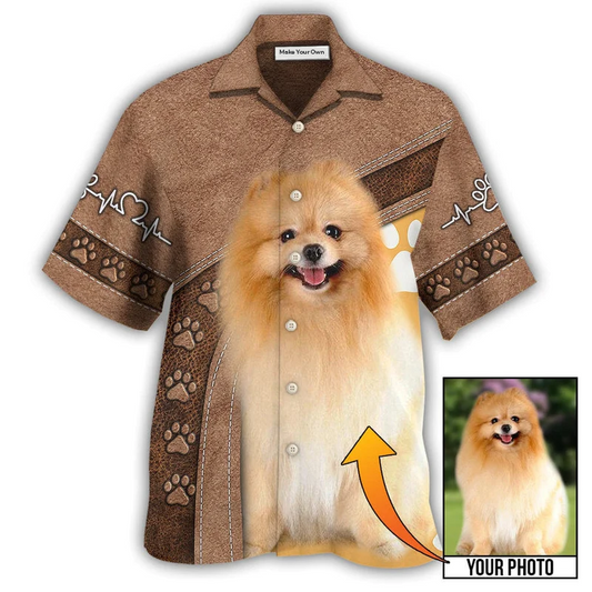 Dog Custom Photo Personalized Hawaiian Shirt Artwork Detail For Tropical Trips And Casual Outings