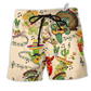 Cactus Love Music Pretty Hawaiian Print Beach Shorts For Summer Festivals And Travel